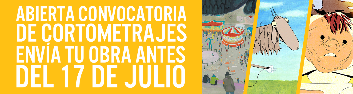 Banner del anuncio de la convocatoria del mercado de animación Weird Market